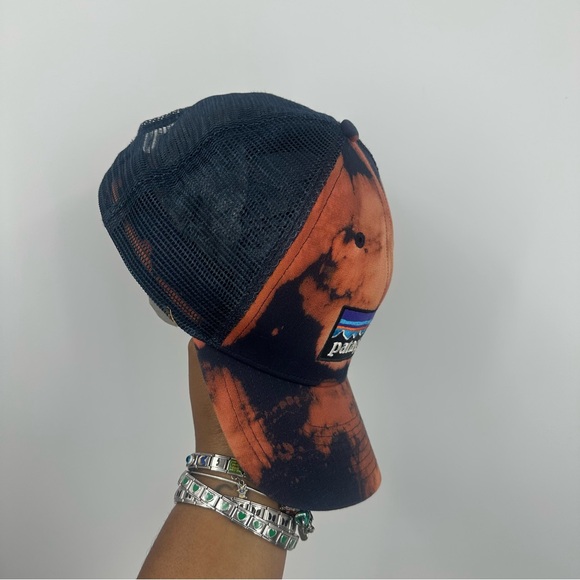 Patagonia Custom Bleach Splatter Dad Hat OS Upcycled - Picture 4 of 5